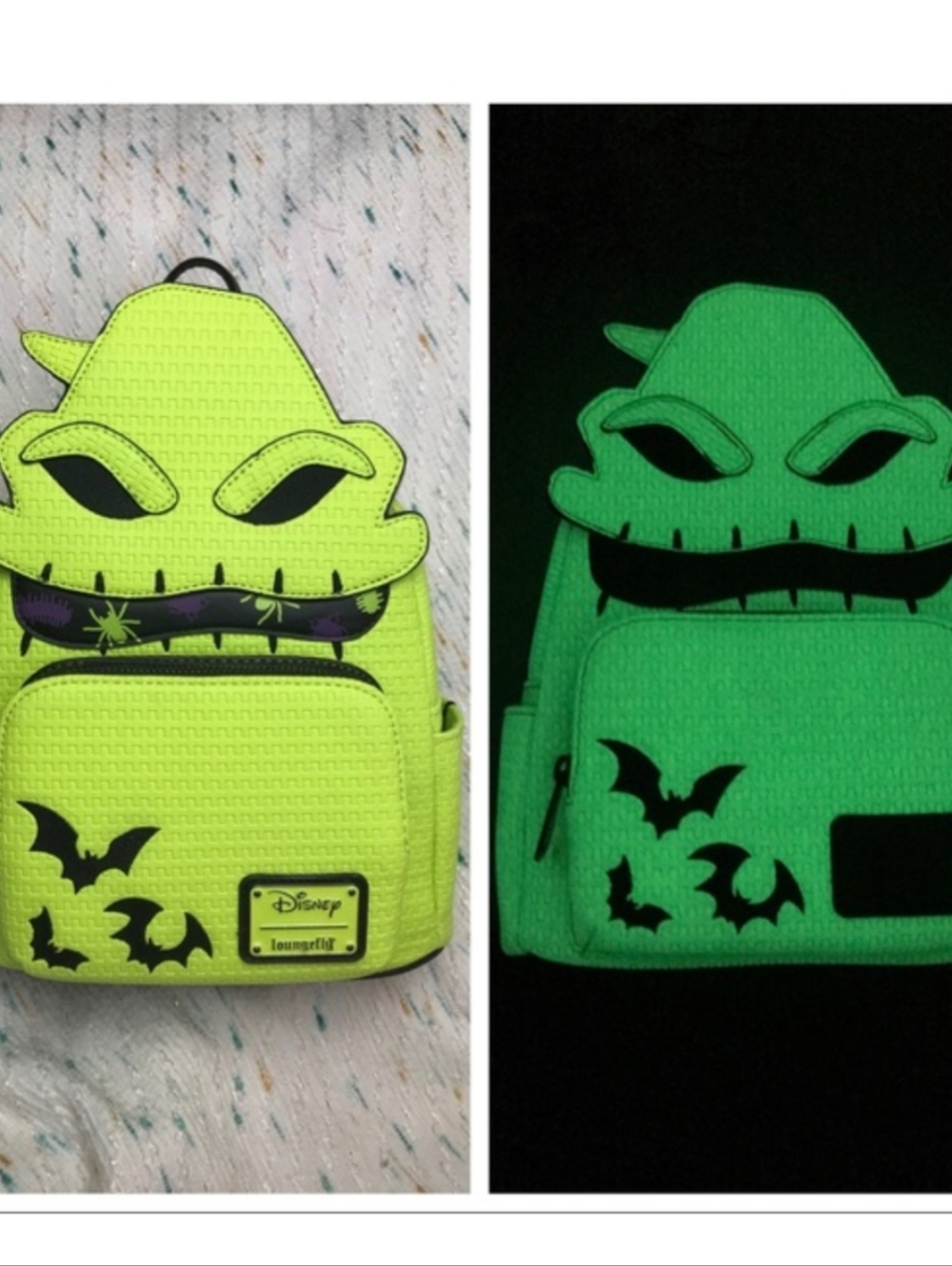 Disney Parks Loungefly Oogie Boogie NBC Mini Backpack Glow in the Dark - Picture 14 of 15